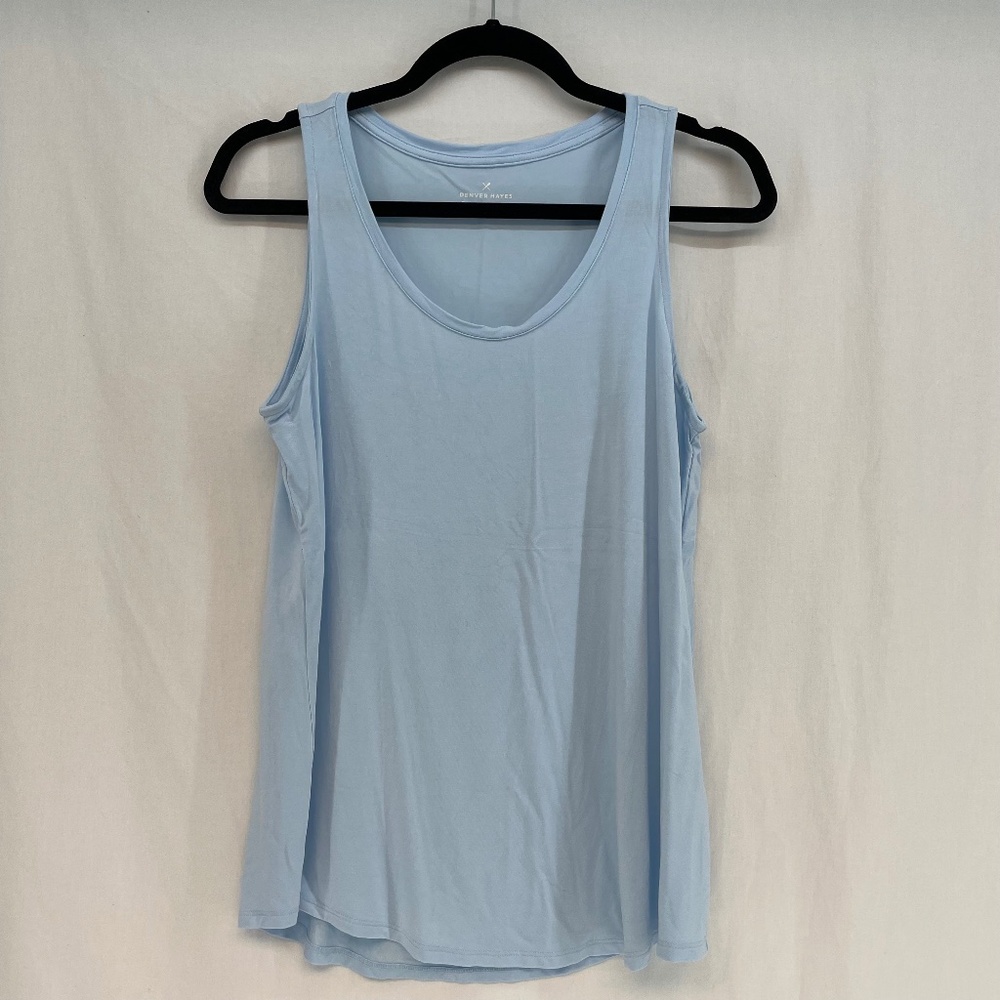 Denver Hayes Tank Top Light Blue Relaxed Fit Women’s Size Medium